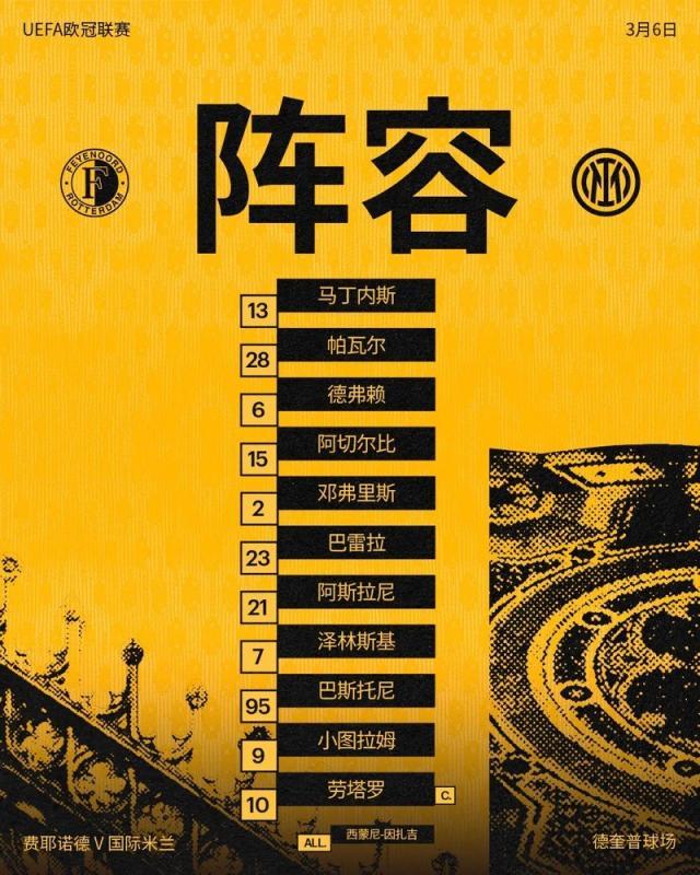 赛车投注-【欧冠】锋线双响炮！国际米兰客场2比0费耶诺德